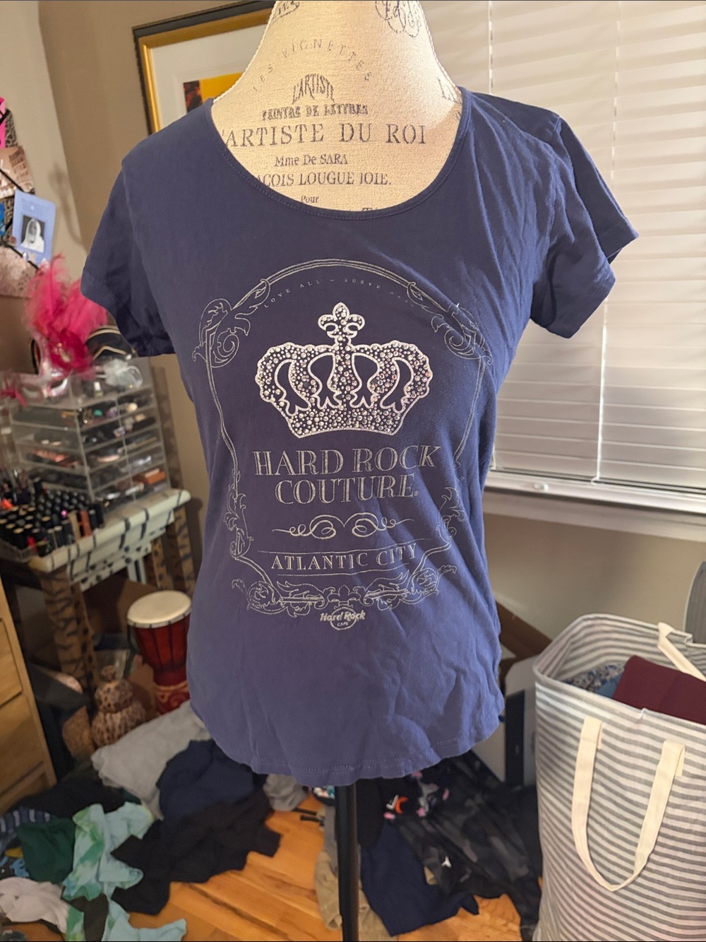 Women's Hard Rock Navy Graphic Tee - XL